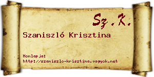 Szaniszló Krisztina névjegykártya